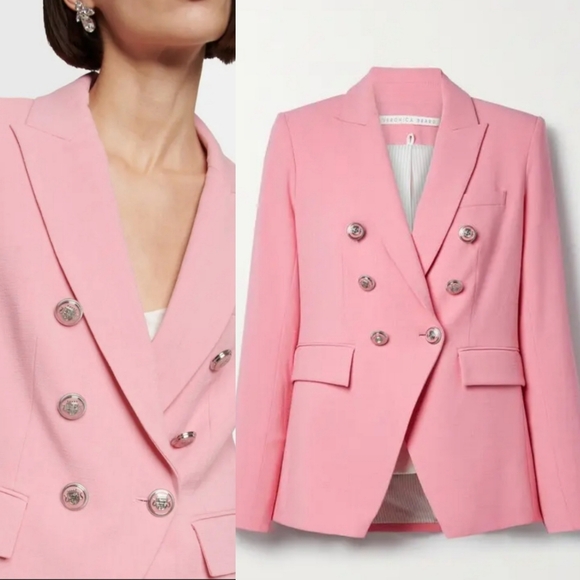 Veronica Beard Miller Dickey Jacket Pink Size 2 - Picture 3 of 10